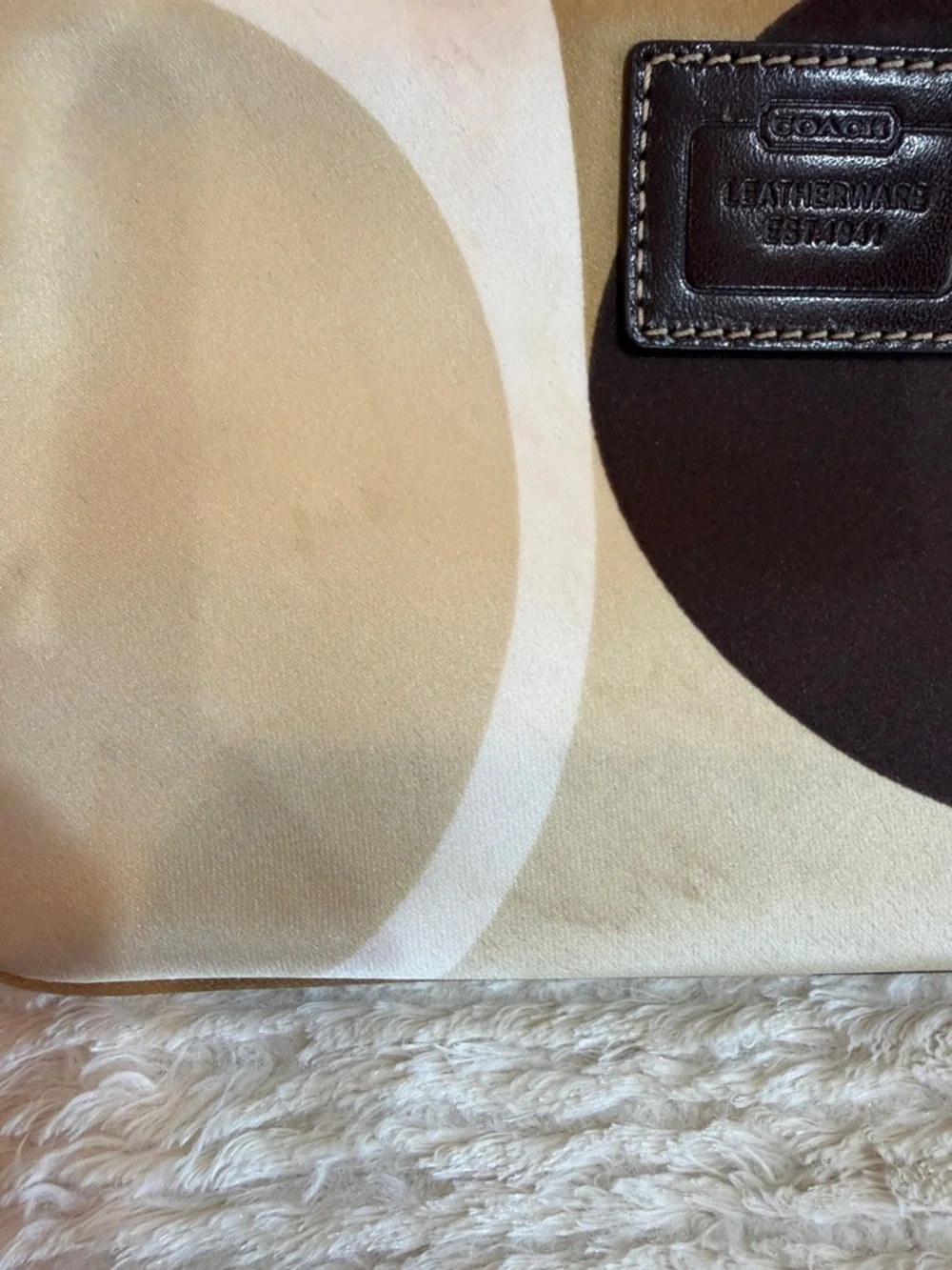 Coach Clutch Wristlet in Brown, Cream and Dark Brown - Picture 5 of 7